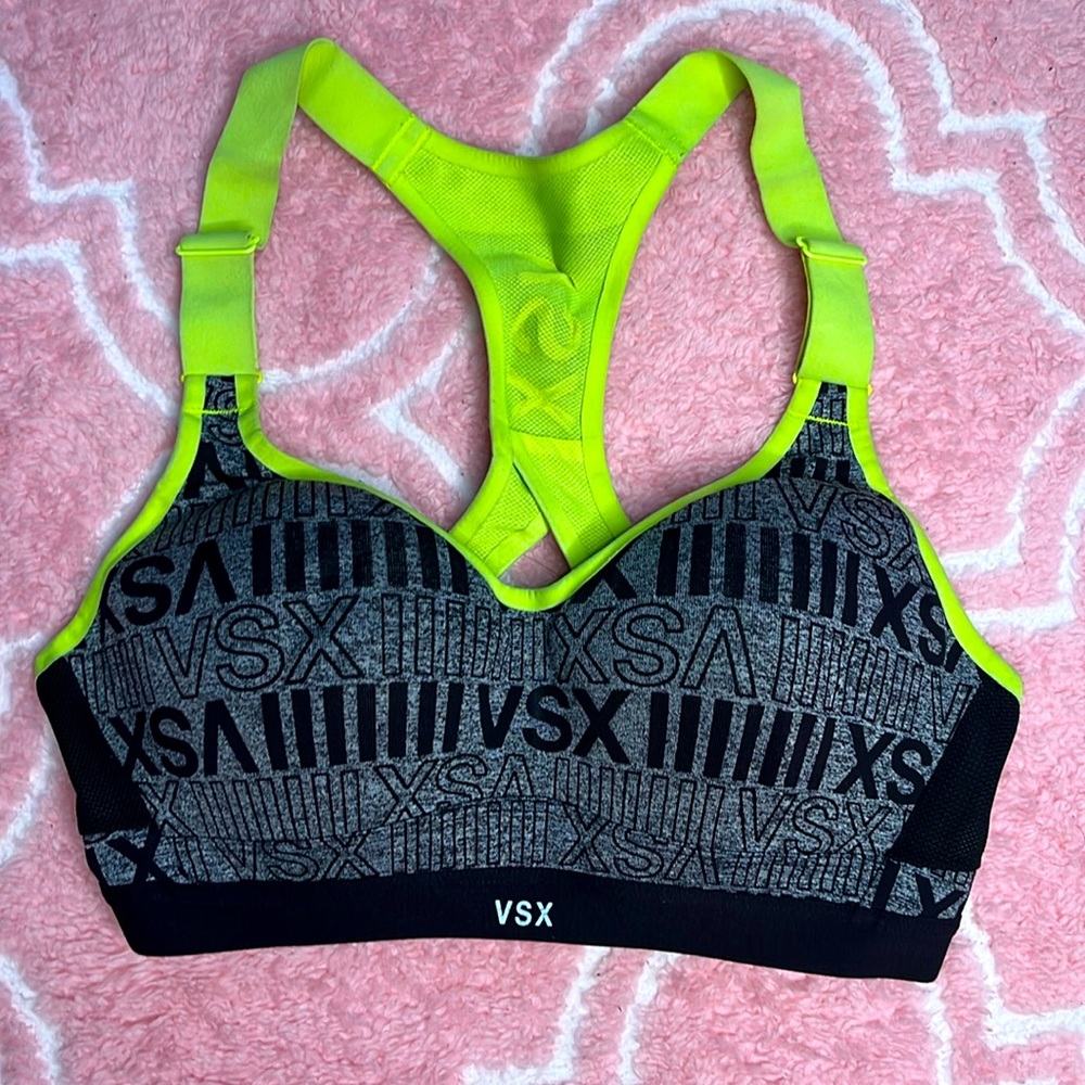 Victoria secret gray/black/green sports bra